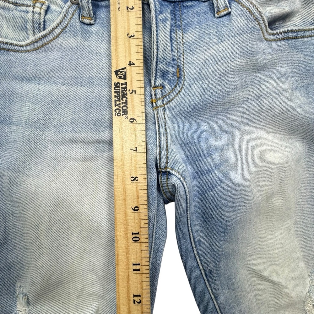KanCan Light Wash Factory Distressed Frayed Ankle Jeans Size 5/26 Style kc8393l - Picture 5 of 8